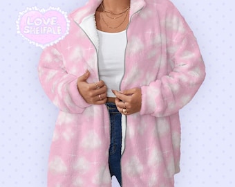 Reversible Hello Kitty Jacket Pink Hooded Jacket Gingham Hood Ski