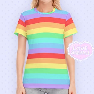 Vibrant Rainbow Stripe Shirt