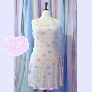 Heart Confetti Mesh Slip Dress [6 Colorways]