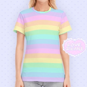 Pastel Rainbow Stripe Shirt