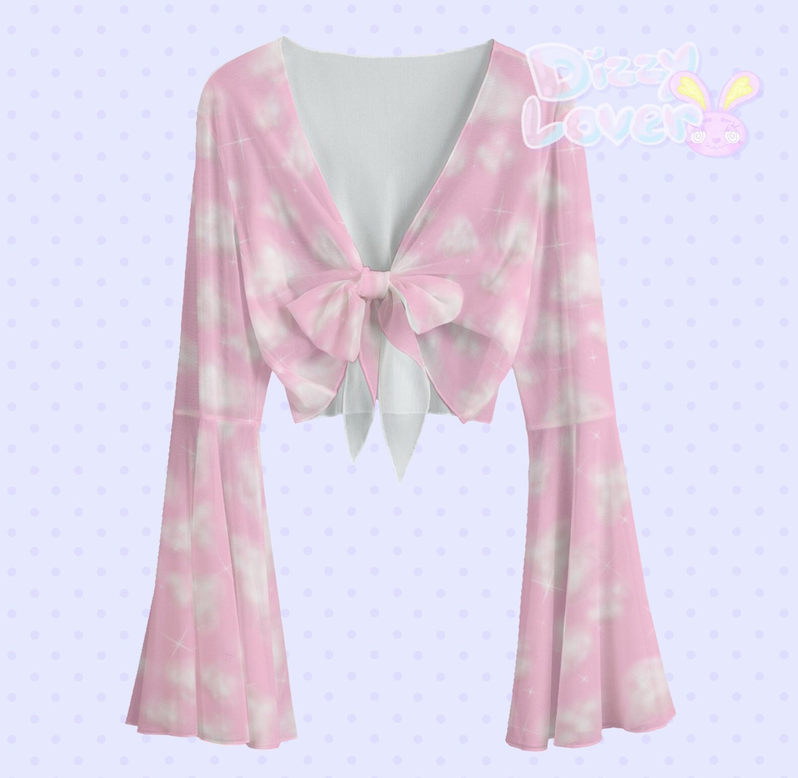 MeowMeow Bug - Decora Kei Cute Cartoon Mesh Top