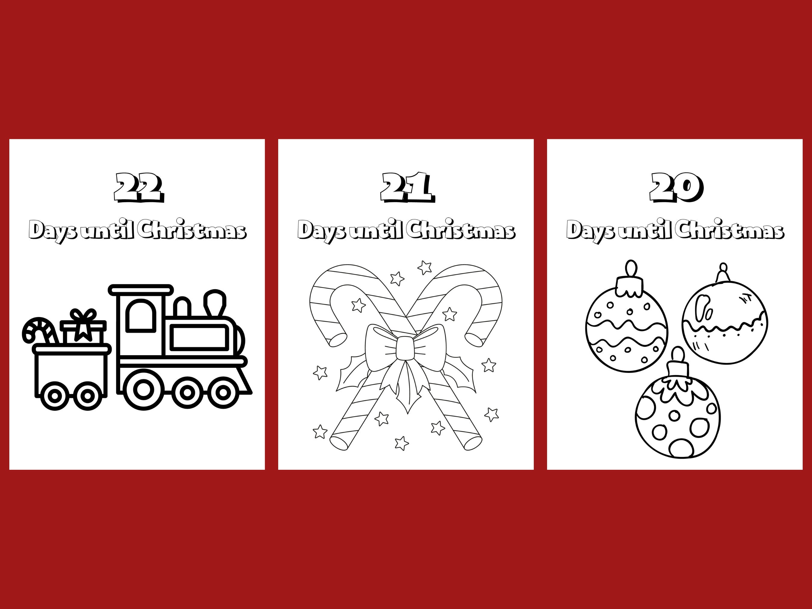Christmas Countdown Coloring Pages Advent Calendar for Kids Tree