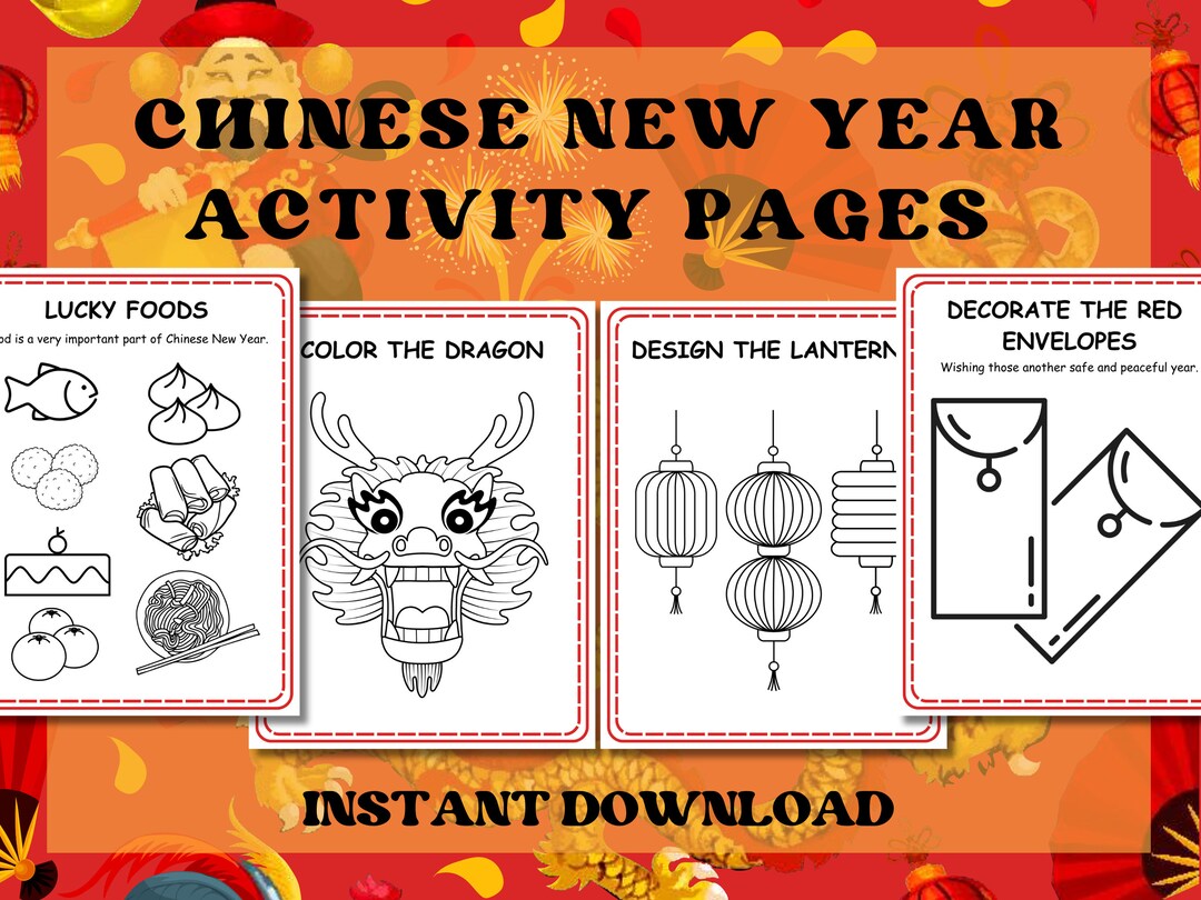 Chinese New Year Printable for Kids, Year of the Dragon, Chinese Dragon ...