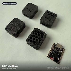 ESP32 S3 Super Mini Enclosure / Case with Snap-fit lid