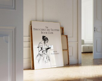 Unsociable and Taciturn Book Club Romance Novel Trope Poster Book Lover Print Bookish Wall Art Dorm Room Decor Printable Digital Posters