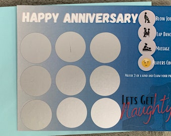 Naught Scratch Off Card - Happy Anniversary