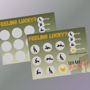 Carte à gratter Couples Naught - Se sentir chanceux