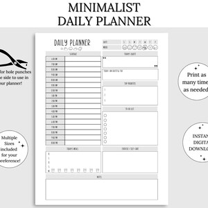ADHD Planner Printable Bundle Daily Planner Weekly Monthly Yearly ...