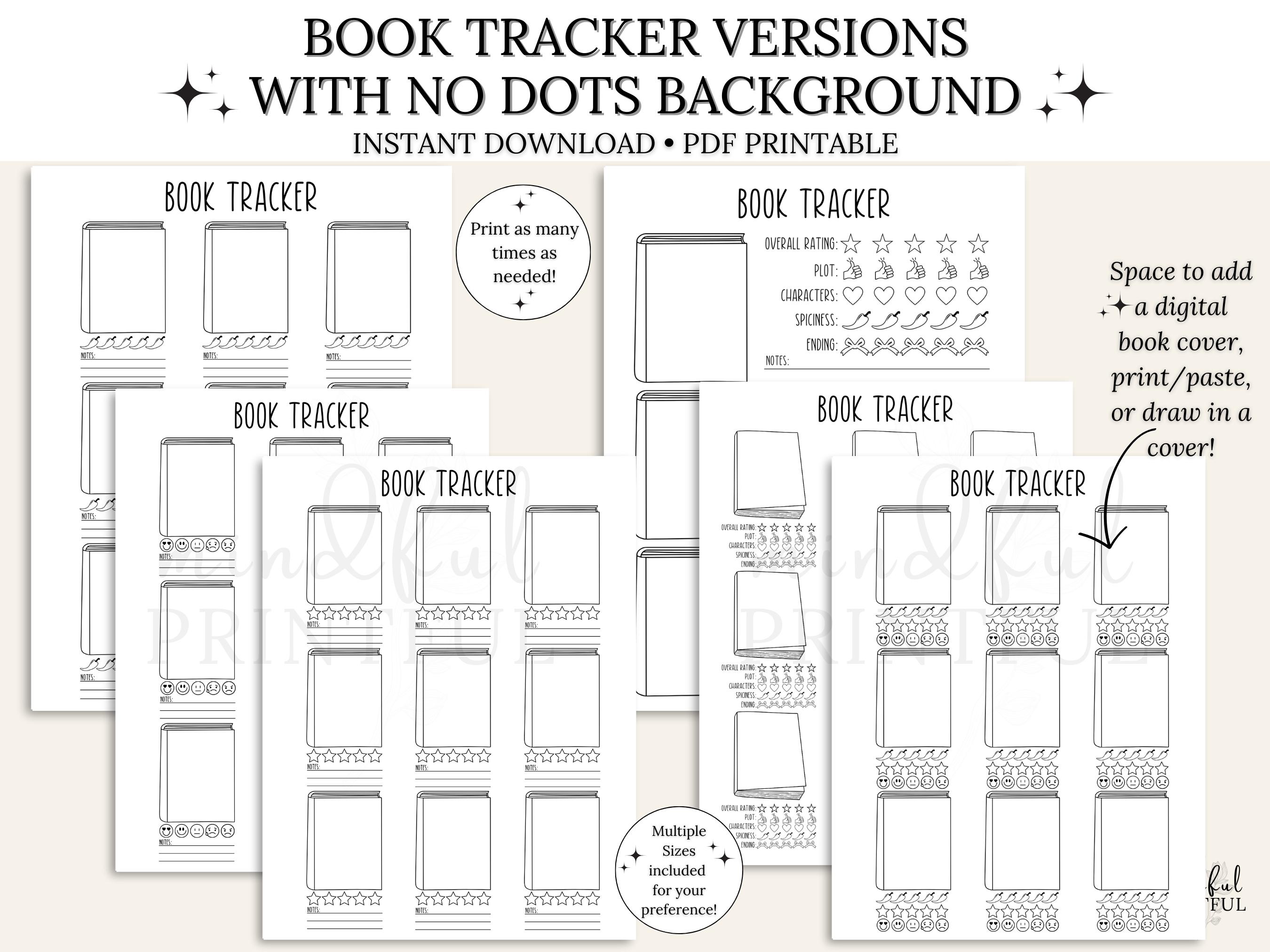 Book Tracker Printable Book Review Reading Tracker Book Log Reading ...