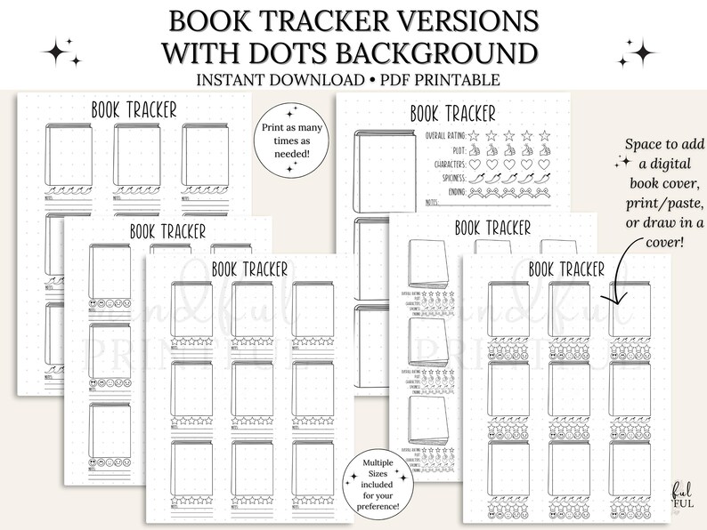 Book Tracker Printable Book Review Reading Tracker Book Log Reading ...
