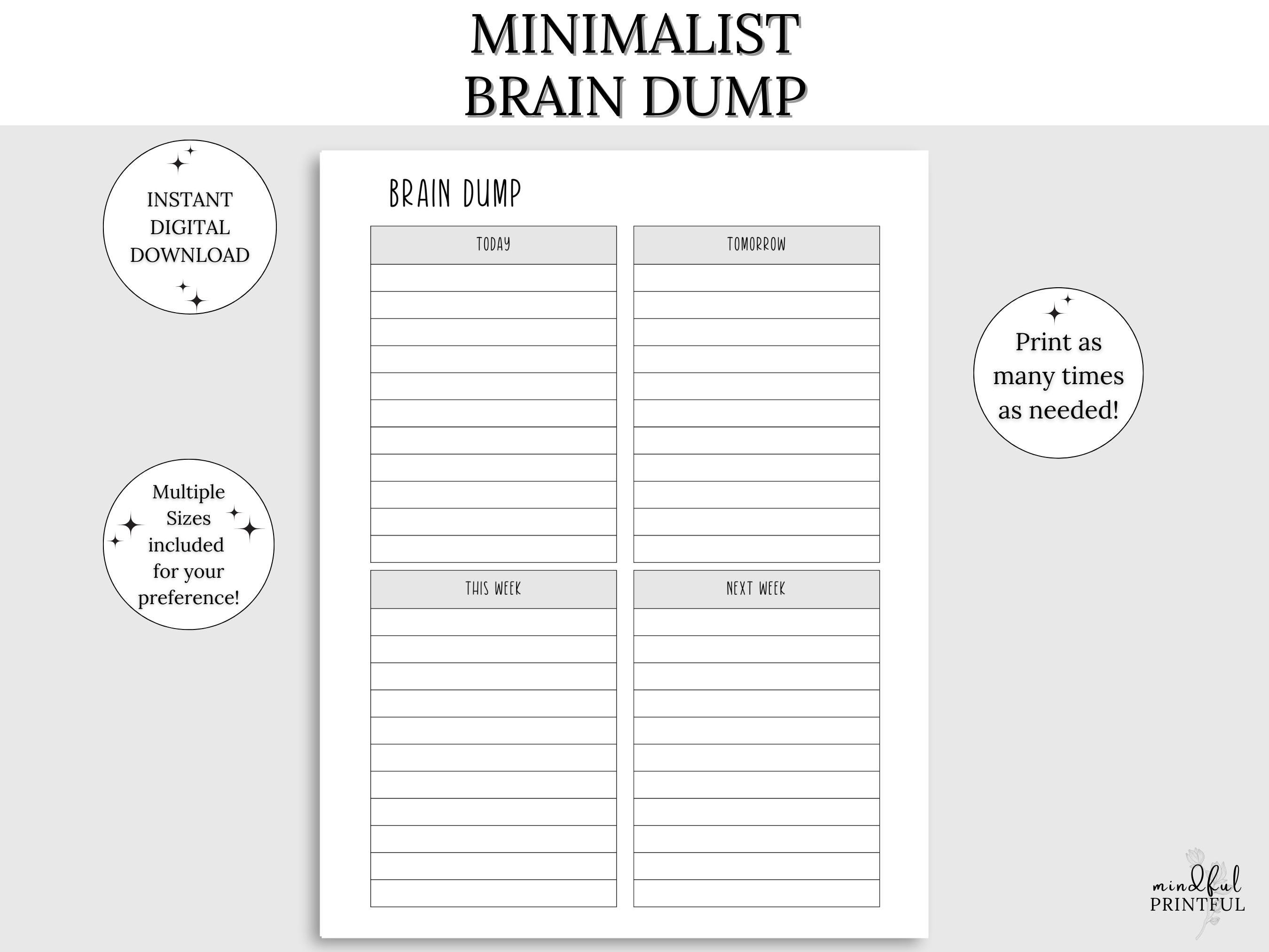 ADHD Planner Printable Bundle Daily Planner Weekly Monthly Yearly ...