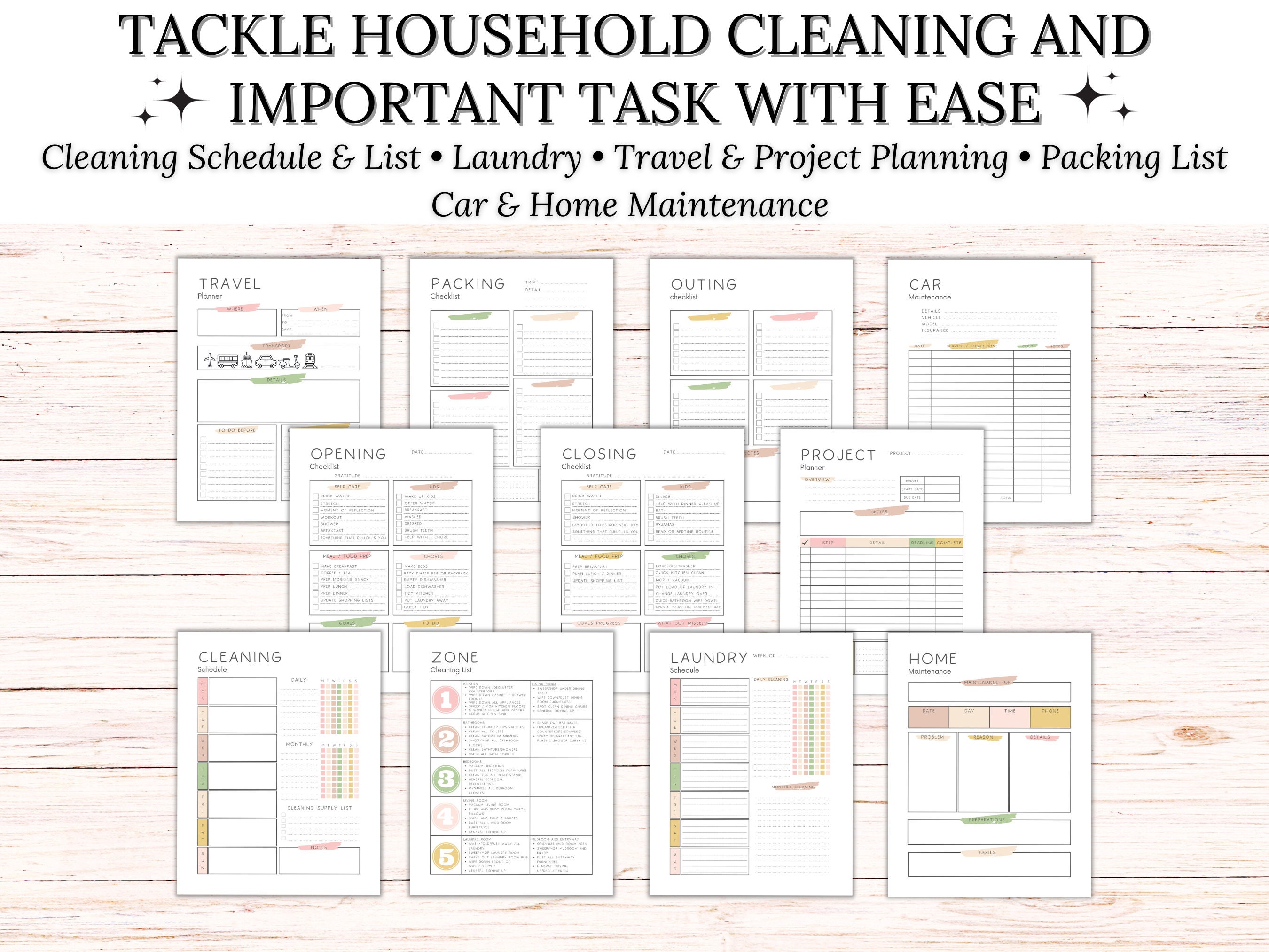 MOM LIFE Household Planner Bundle | Mom Planner | Home Management ...