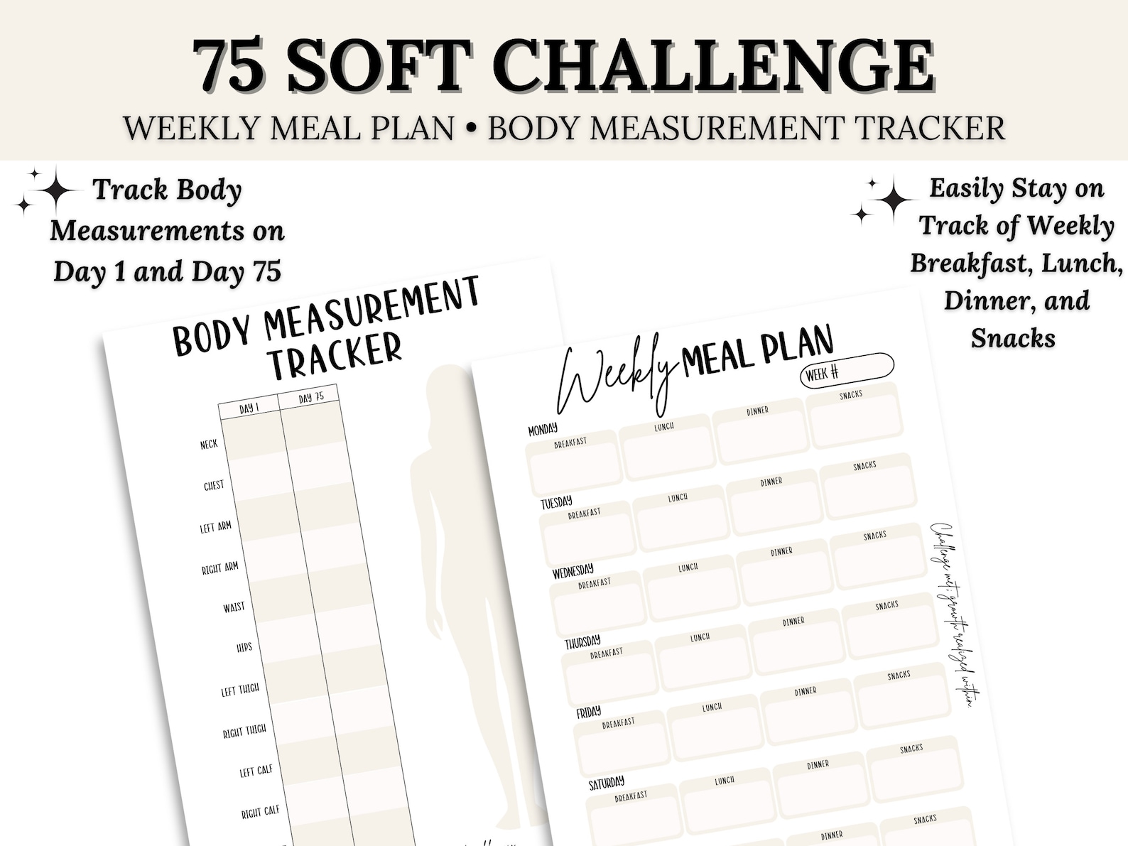70 Soft Tracker Ultimate 75 SOFT Challenge Tracker Bundle, 75 Soft Tracker, 75 Day ...