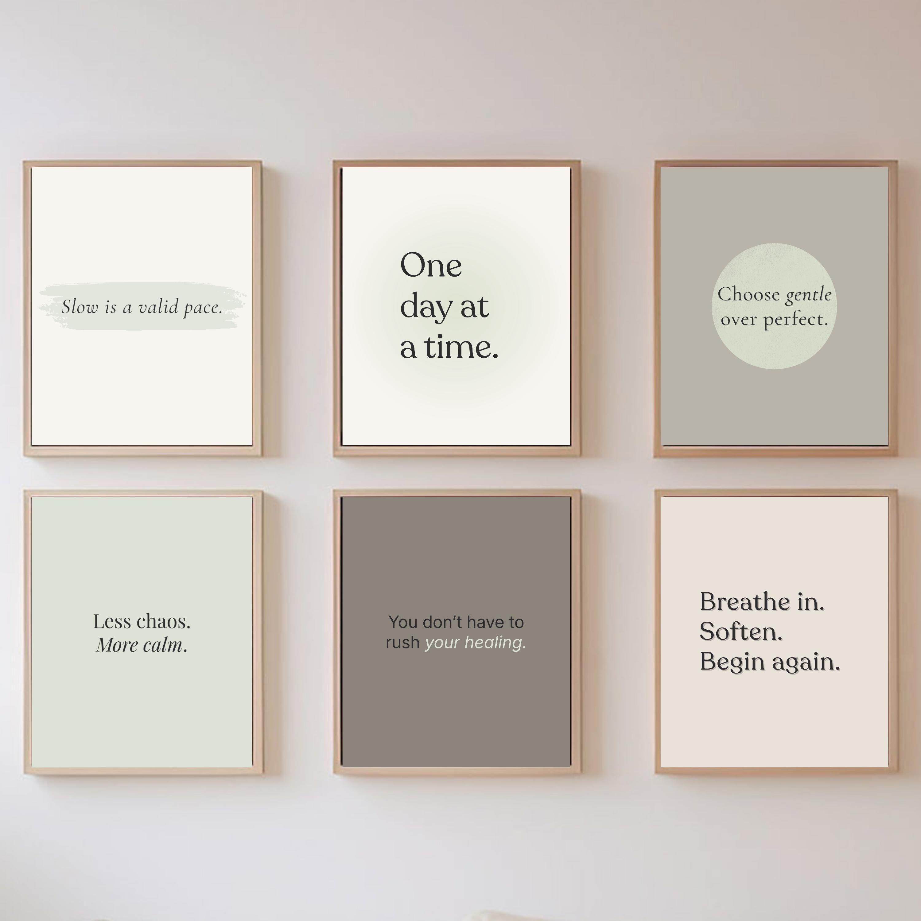 Calm Therapy Wall Art Set of 10 Minimalist Counseling Office Decor ...