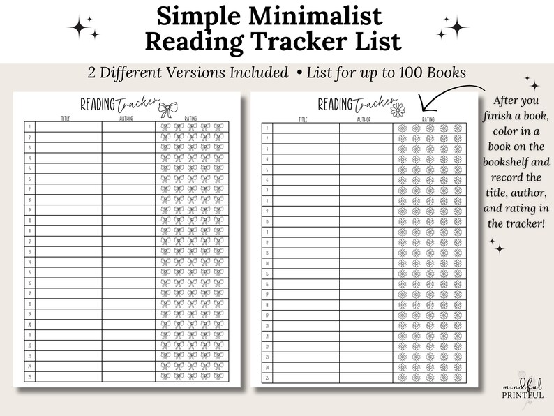 Cottagecore Bookshelf Reading Tracker Printable Reading Log Coloring ...