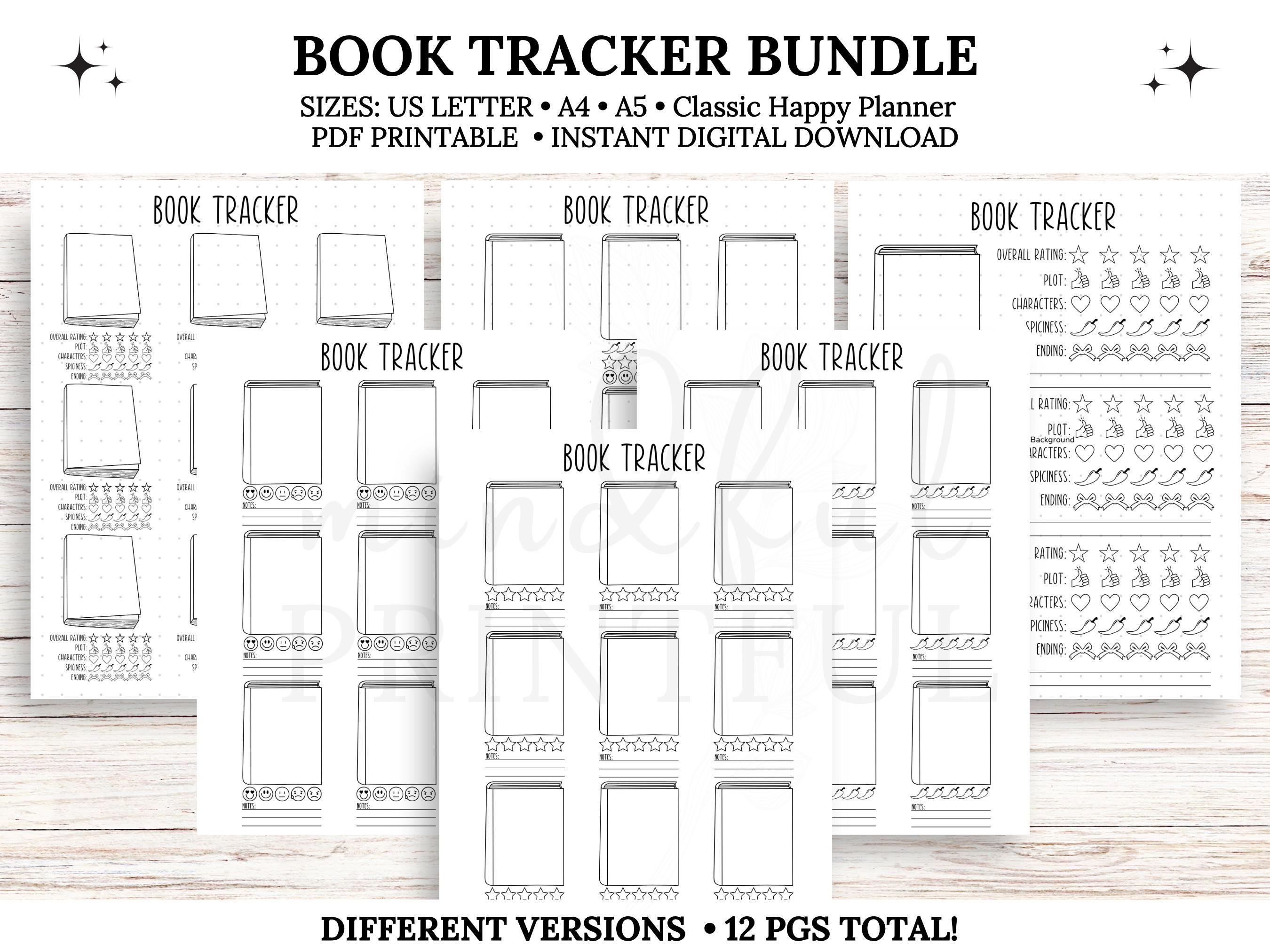 Book Tracker Printable Book Review Reading Tracker Book Log Reading ...
