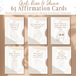 Printable Affirmation Cards, Daily Positive Affirmation Quotes, Motivational Cards, Self Love Printables, Encouragement Cards, Manifestation