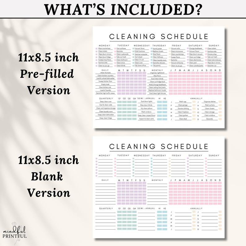 Editable Cleaning Schedule Template Cleaning Checklist Printable Canva ...