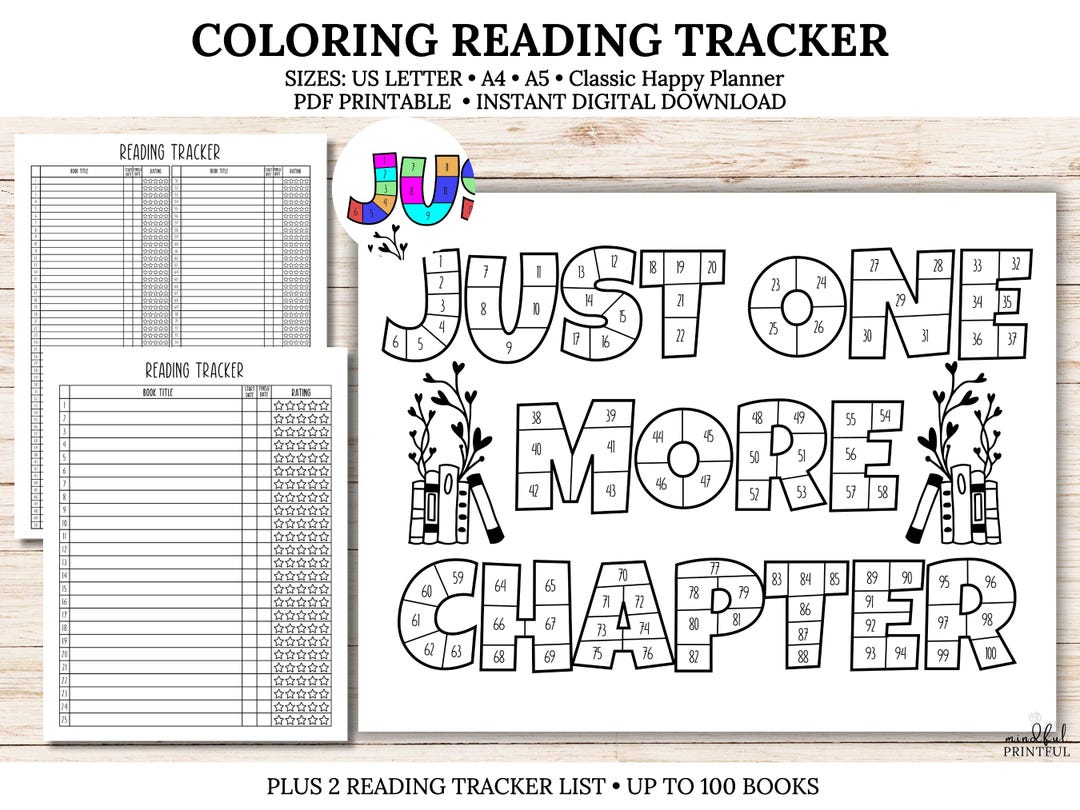 Coloring Reading Tracker Printable Reading Log Coloring Page Book ...