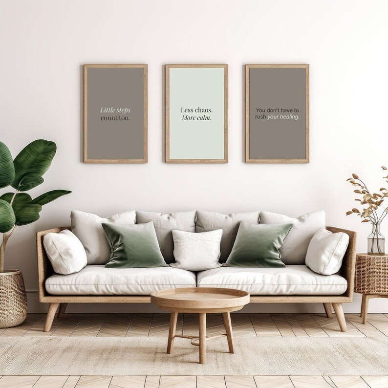 Calm Therapy Wall Art Set of 10 Minimalist Counseling Office Decor ...