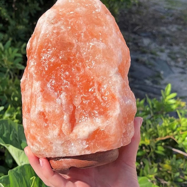 Natural Himalayan Crystal Salt Lamp Rock Salt Night Light Table Lava Lamps warmDimmable switch Home Bedroom Decor Light Anxiety Lamp Crystal