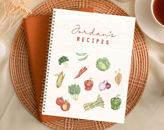 Libro de recetas personalizado, regalo personalizado para cocinero, chef, panadero, familia, libro de cocina en blanco, diario de cocina de tapa dura y blanda con espiral, libro de recetas