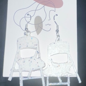 Unfolded Folding Chair Earring