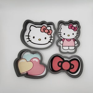 Kitty Cookie Cutter (Heart, Bow, Kitty) Set of 4