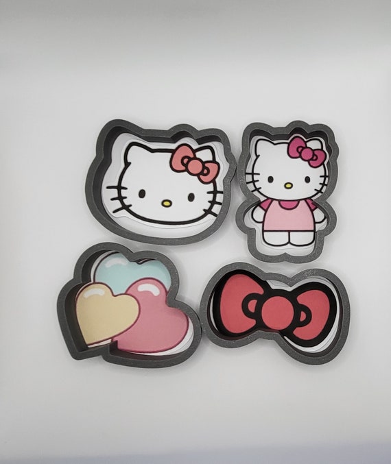 Kitty Cookie Cutter (Heart, Bow, Kitty) Set of 4