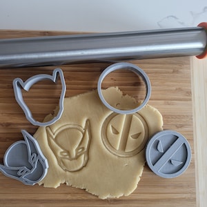 Comic Character Cookie Cutters with Stamp