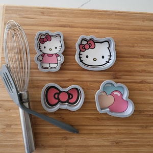 Kitty Cookie Cutter (Heart, Bow, Kitty) Set of 4