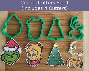 Christmas Cookie Cutters Set of 4 (Stamp and Cutter Sets Available)