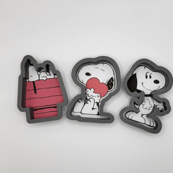 Dog Cartoon Character Cookie Cutters - Fondant, Craft Clay, Polymer Cutters Set of 3