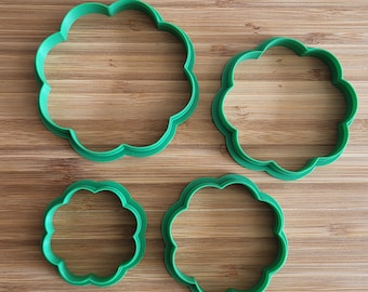 Eight Pedal Flower Cookie Cutter Set of 4