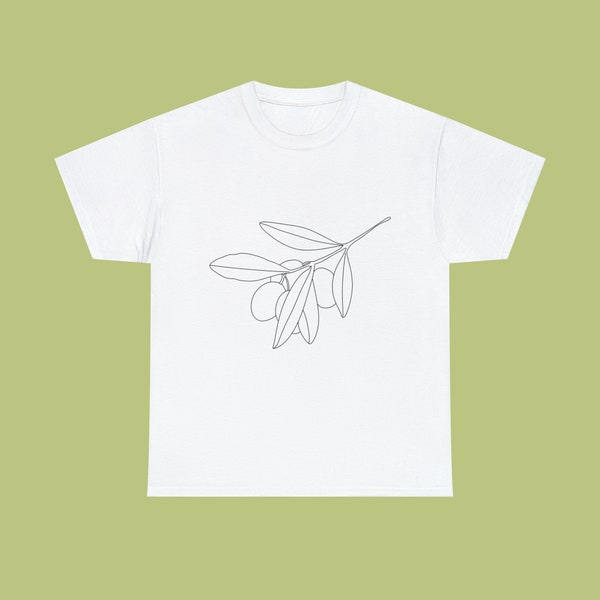 Olive Branch T-Shirt | Unisex Heavy Cotton Tee | Gift For Her/Him