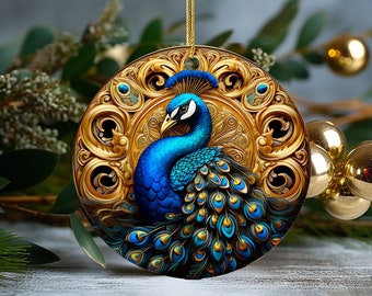 Christmas Peacock Ornament, Tree Ornament, Christmas Ornament, Holiday Decor, Tree Decoration, Gift Exchange