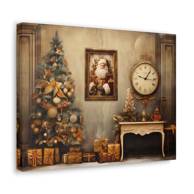 Vintage Christmas Wall Art, Farmhouse Wall Decor, Winter Decor, Holiday