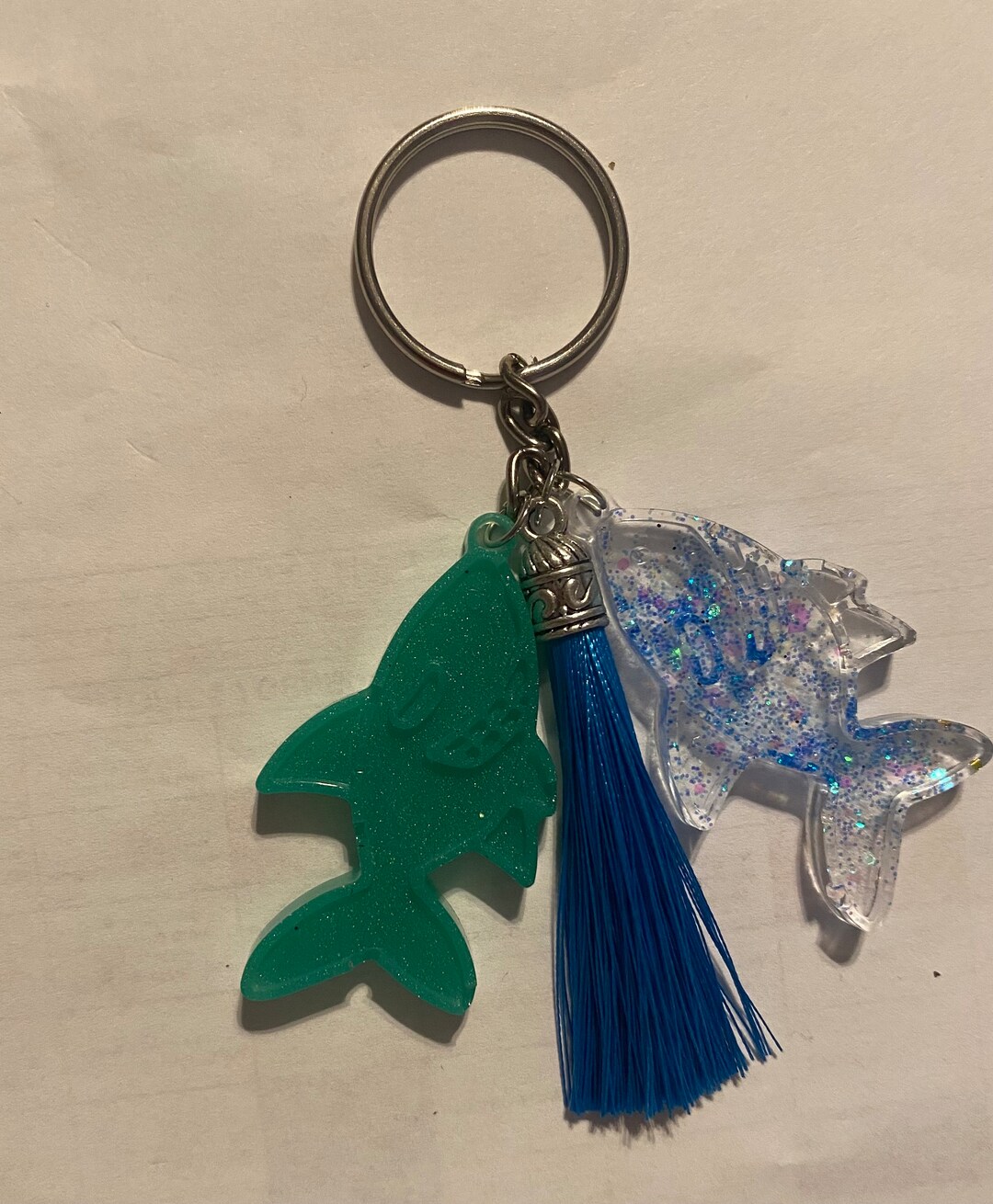 Double Shark Keychain With Tassel - Etsy