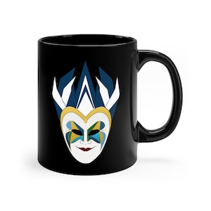Venetian Mask DJ 11oz Black Mug