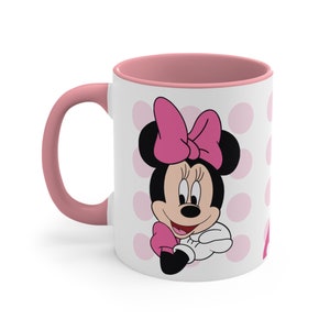Minnie Mouse Pink Head Disney Disneyland Accent Coffee Mug, 11oz