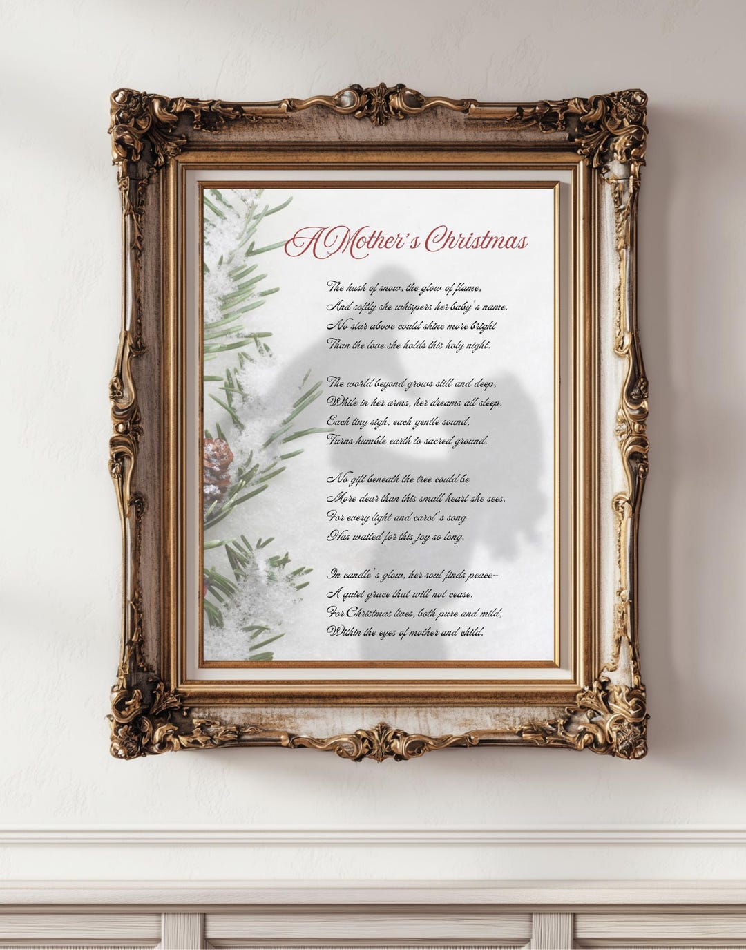 Christmas Poem Print: Holiday Wall Art for Mom (digital Download) - Etsy