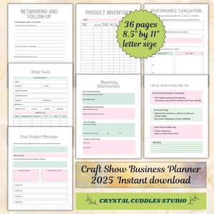 Craft Show Planner 2025 Printable, Market Vendor Organizer Template, Craft Fair Preparation Checklist, Trade Show organizer, Vendor Tracker