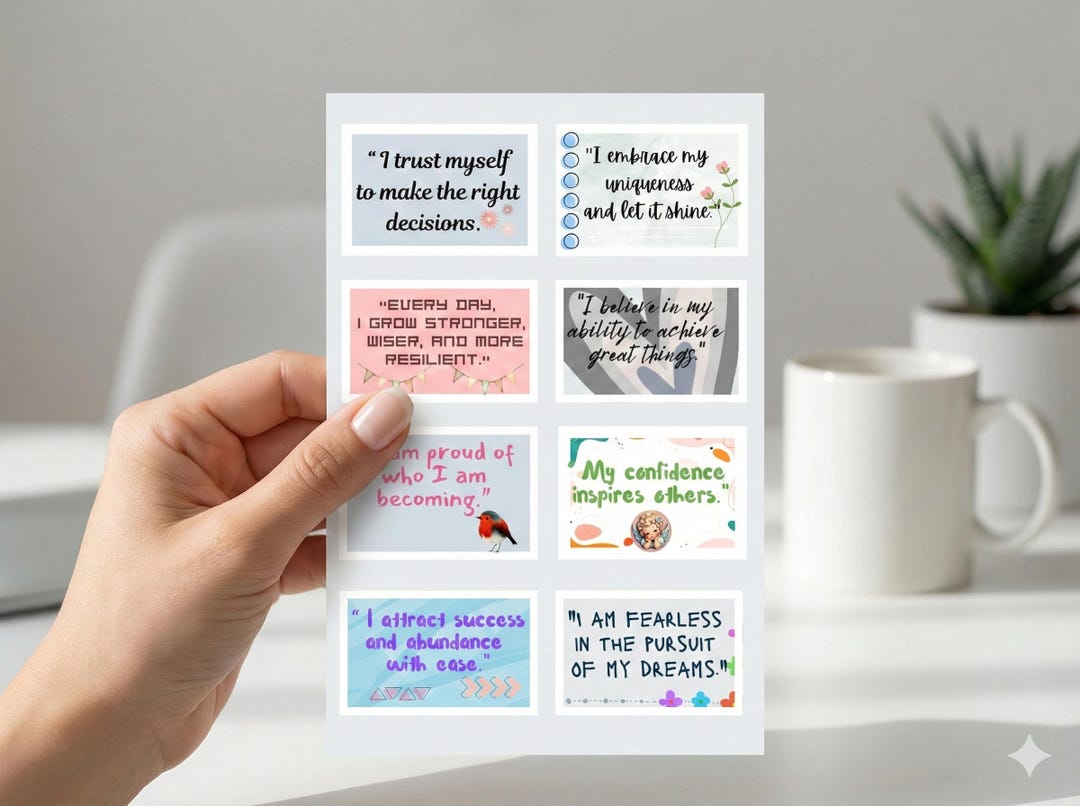 Positive Affirmations Kiss-cut Vinyl Decals | Inspirational Sticker ...