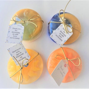 Fun soaps, set of 4 round soaps Moon,Sun, party favor, wedding favors, guest gift, moon, sun theme,baby shower favor, mother day, friendship