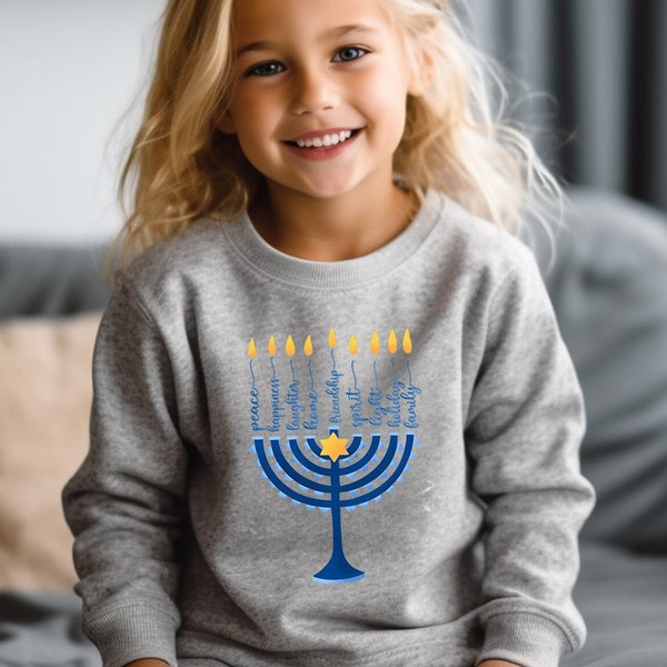 Kids Hanukkah Shirt, Happy Hanukkah, Jewish Onesie®, Jewish Saying T-Shirt, Chanukah Tee, Holiday Hanukkah Shirt, Jewish Religious Sweater