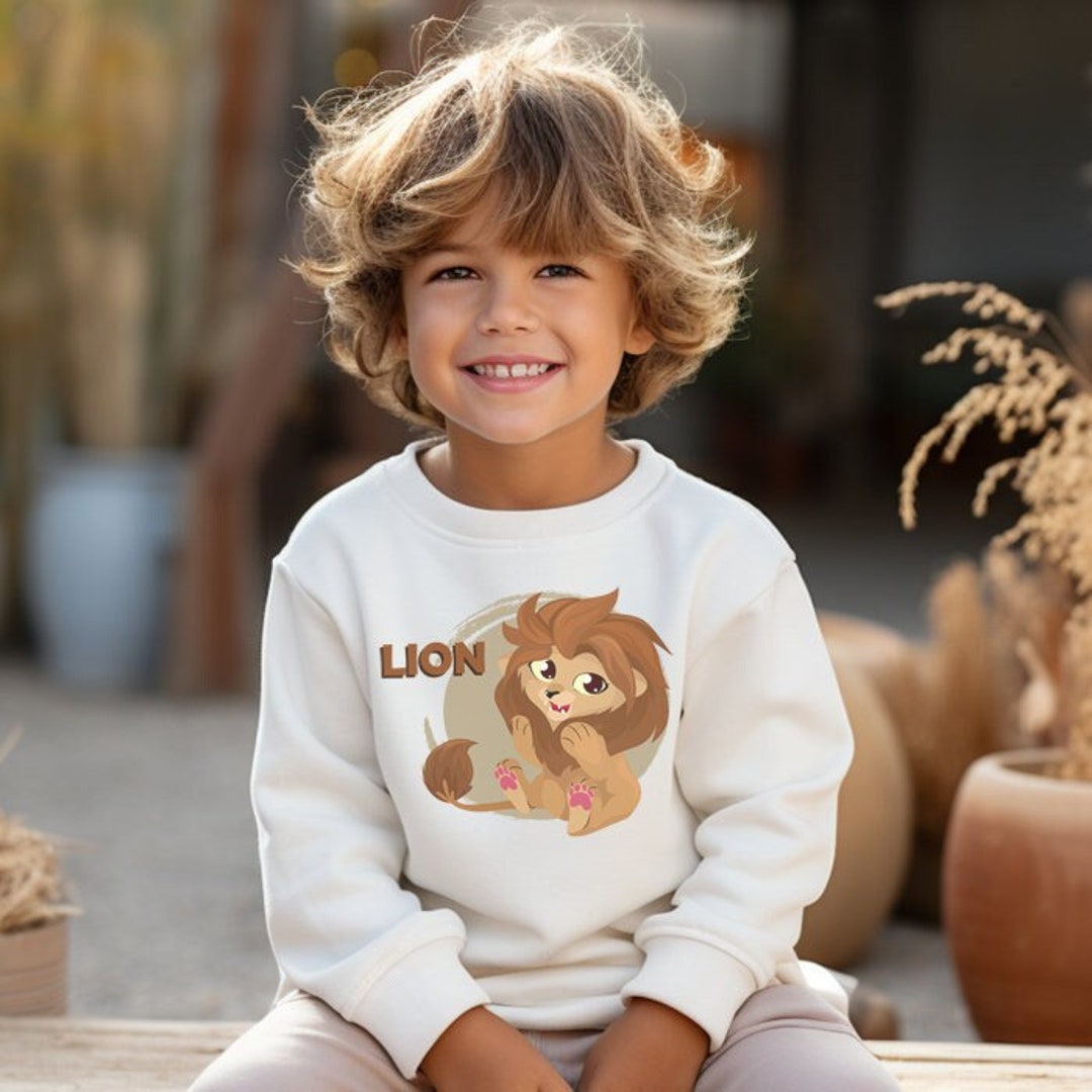 Toddler Cartoon Lion Knitted Button Cardigan