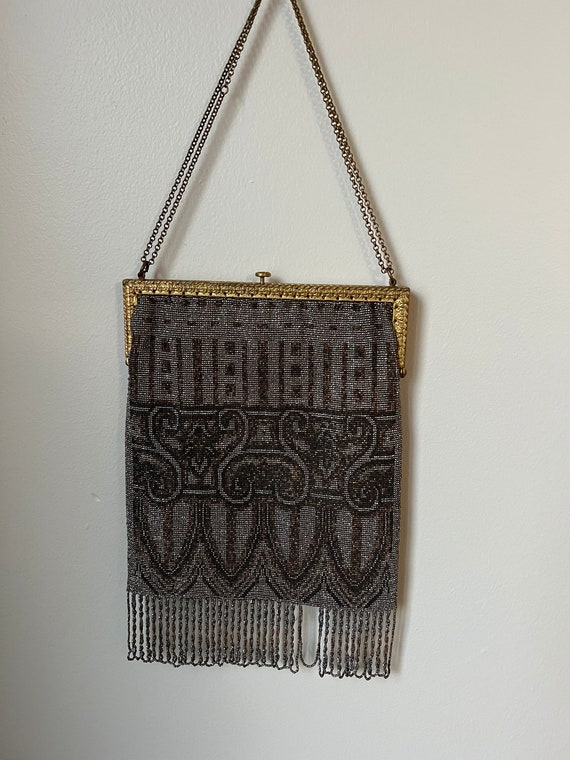 Vintage 1930s French Glass Seed Bead Evening Bag Clutch — The Weekender