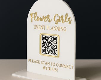 Aangepast acryl QR-code-uithangbord: display voor leveranciersevenement
