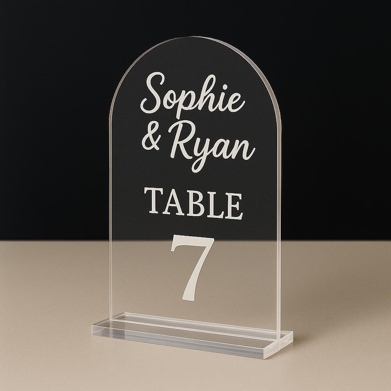 Personalized Acrylic Table Sign: Wedding, Restaurant, Event Decor - Etsy