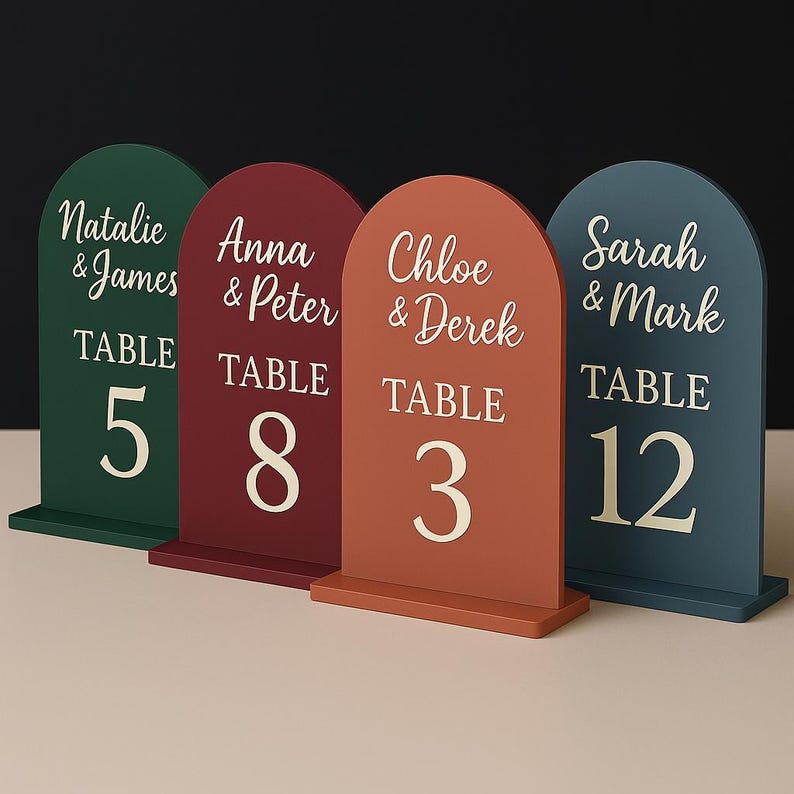 Personalized Acrylic Table Sign: Wedding, Restaurant, Event Decor - Etsy